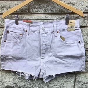 Women’s Athletic Denim-Style Lilac Shorts